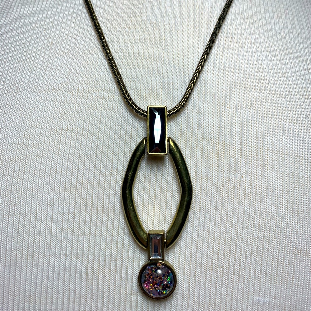 Chico’s opal necklace steampunk goth